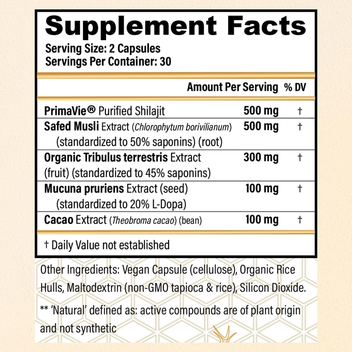 CHOQ Daily - Men's Daily Supplement with PrimaVie Shilajit, Safed Musli & Tribulus (60 Vegan Capsules) - görsel 7