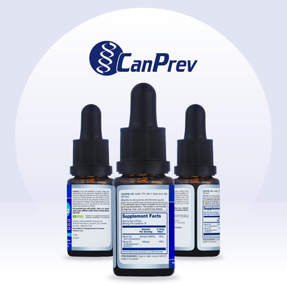 CanPrev D3 & K2 Drops - 250 IU vitamin D3 & 30 mcg MK-7 vitamin K2 per drop, MCT oil base, 15 ml