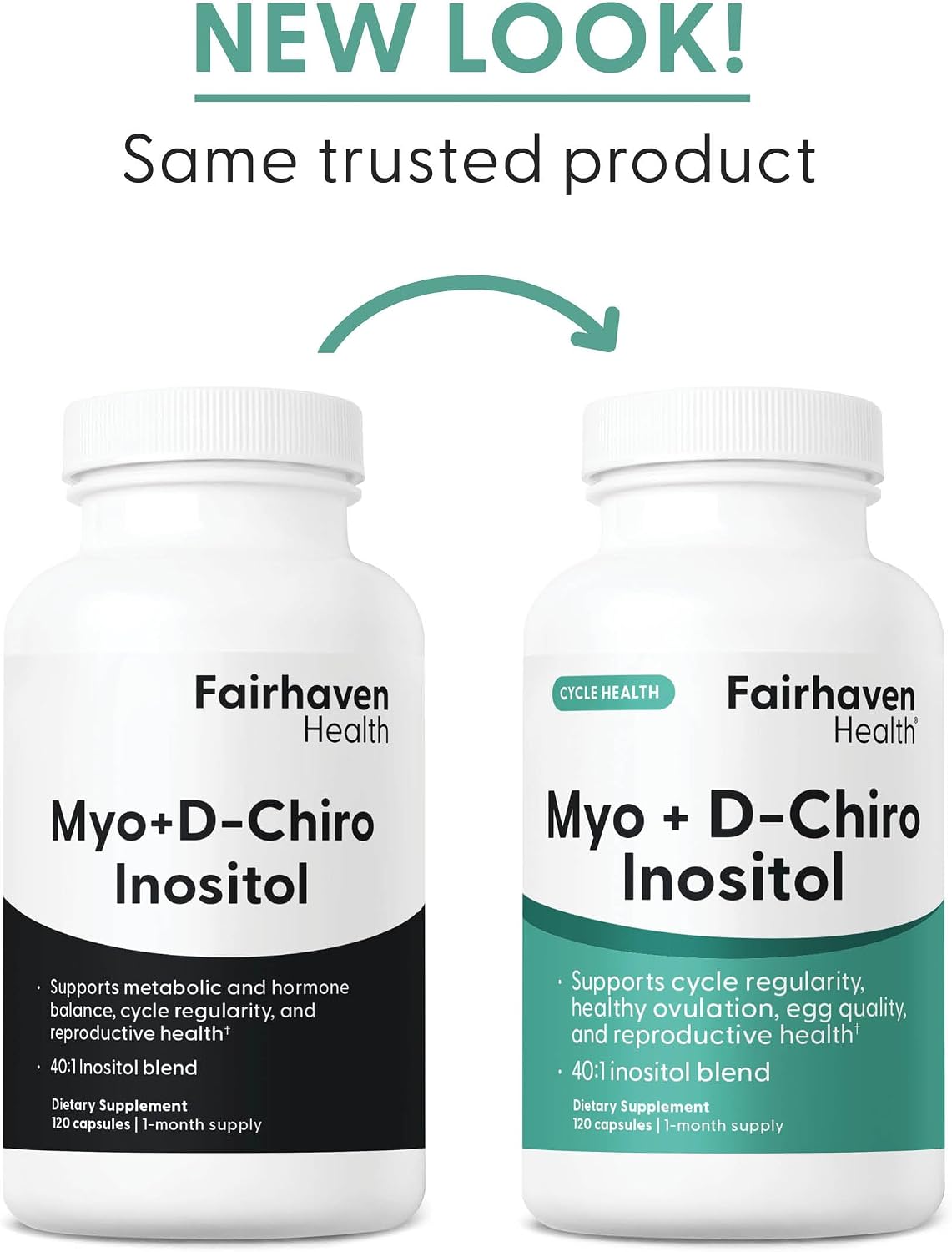 Fairhaven Health Myo-Inositol & D-Chiro Inositol 40:1 Ratio - Hormone & Ovarian Health Supplement for Women with PCOS, 120 Capsules - görsel 8