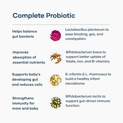 BabyRx Complete Probiotic – 25 Billion CFUs with 10 Strains for Antenatal, Postnatal & Immune Support