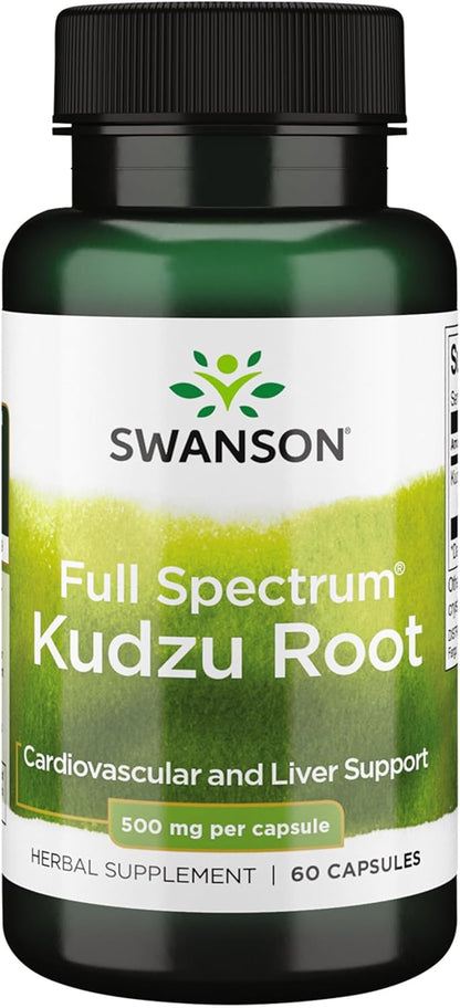 Swanson Full Spectrum Kudzu Root – 60 Capsules, 500mg Each