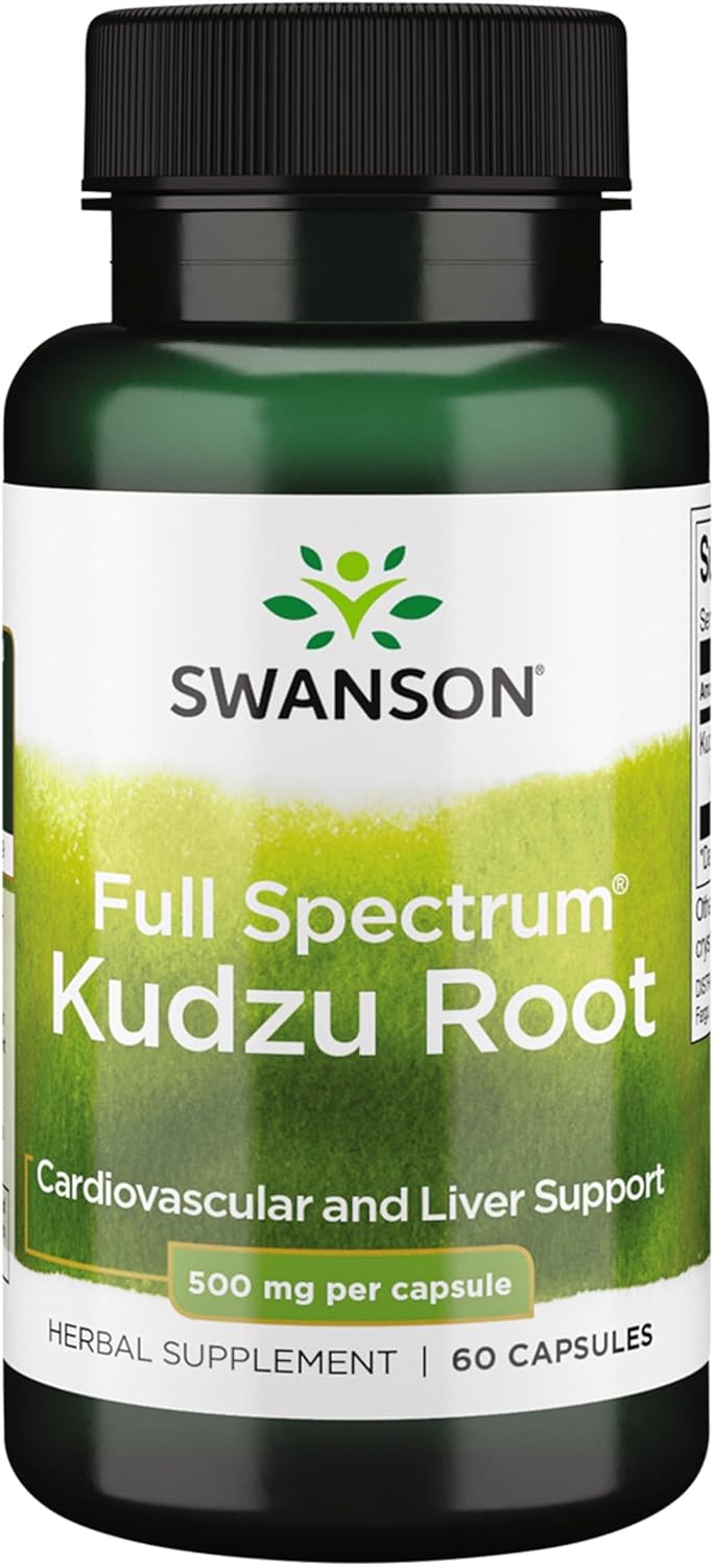Swanson Full Spectrum Kudzu Root - Herbal Supplement (60 Capsules, 500mg) - 3 Pack - görsel 9