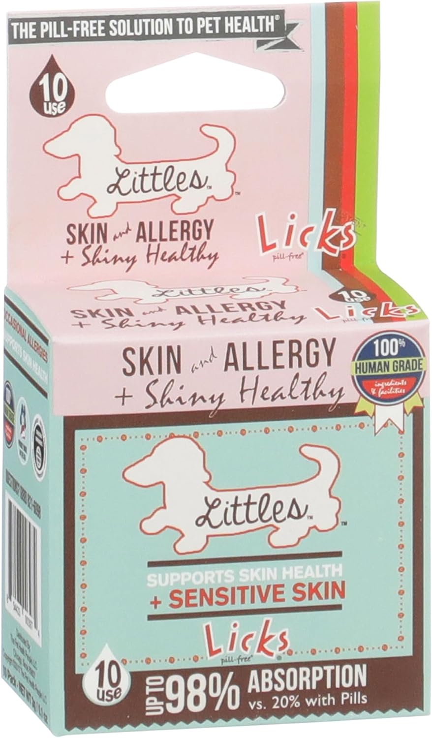 Licks Littles Skin and Allergy Supplement for Dogs – Omega-3, Turmeric, Inositol & Vitamin C – Pill-Free Gel Packets – Fish Flavour – 30 Packets - görsel 9