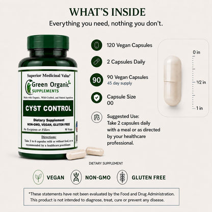 Green Organic Supplements Breast Cyst Support - 90 Vegetable Capsules