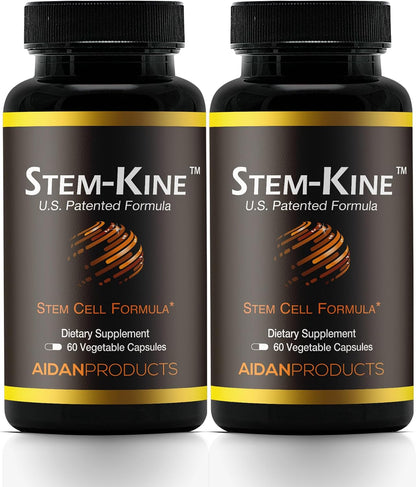 Stem-Kine Stem Cell Food Supplement – Supports Circulating Stem Cells (2-Pack, 60 Capsules Each)