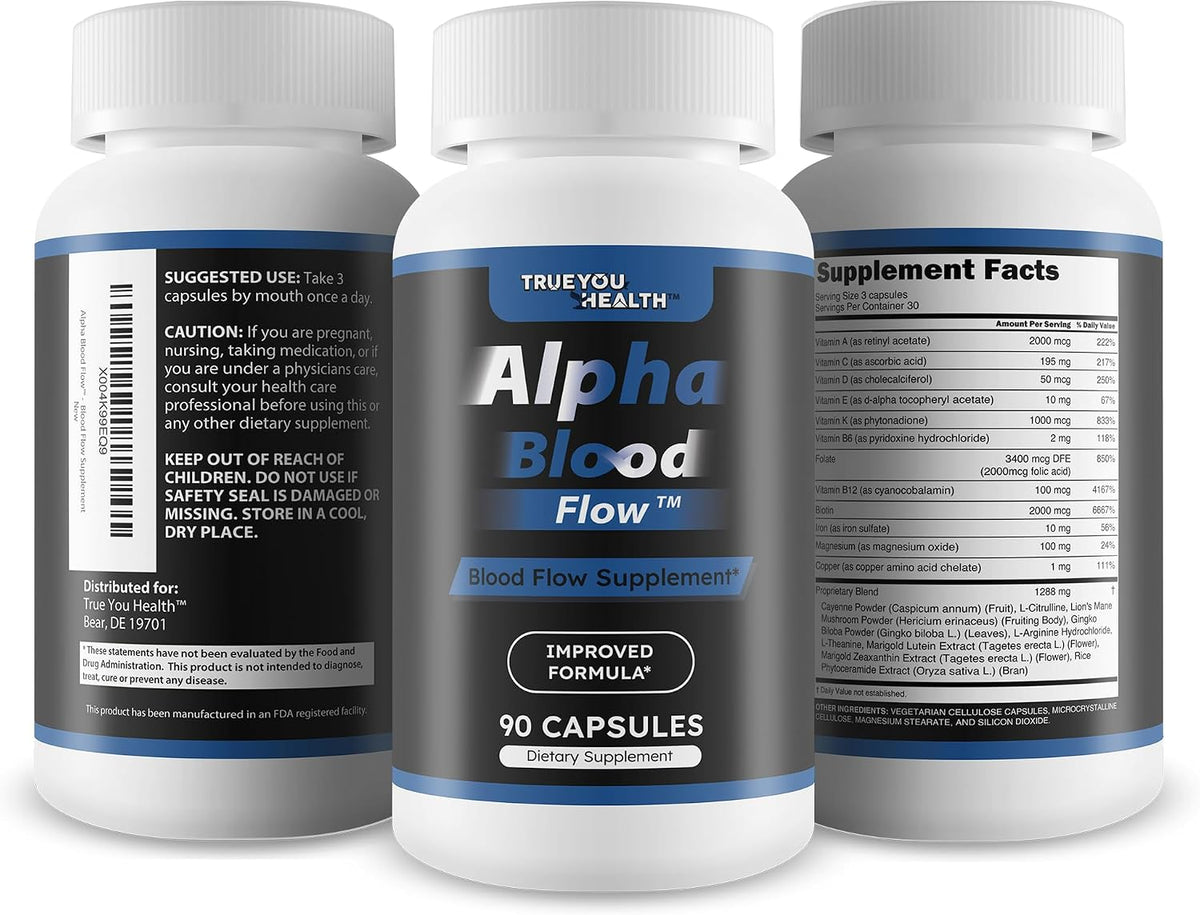 Alpha Blood Flow – Improved Formula – Circulation Support Supplement for Men and Women - görsel 4