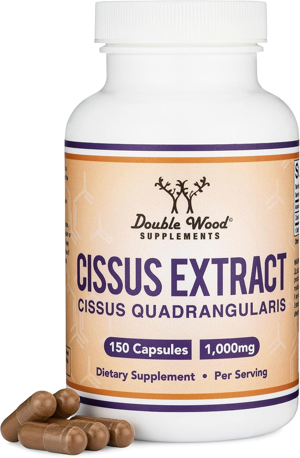 Double Wood Supplements Cissus Quadrangularis Super Extract, 150 Capsules - görsel 1