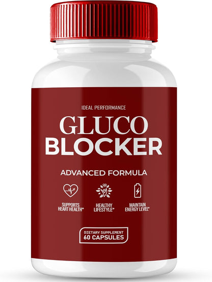 Gluco Blocker Capsules, GlucoBlocker Overall Health Supplement Capsules - Maximum Strength, Gluco Blocker Caps All Natural Formula Capsules, GlucoBlocker Advanced Health Support Reviews (60 Capsules)