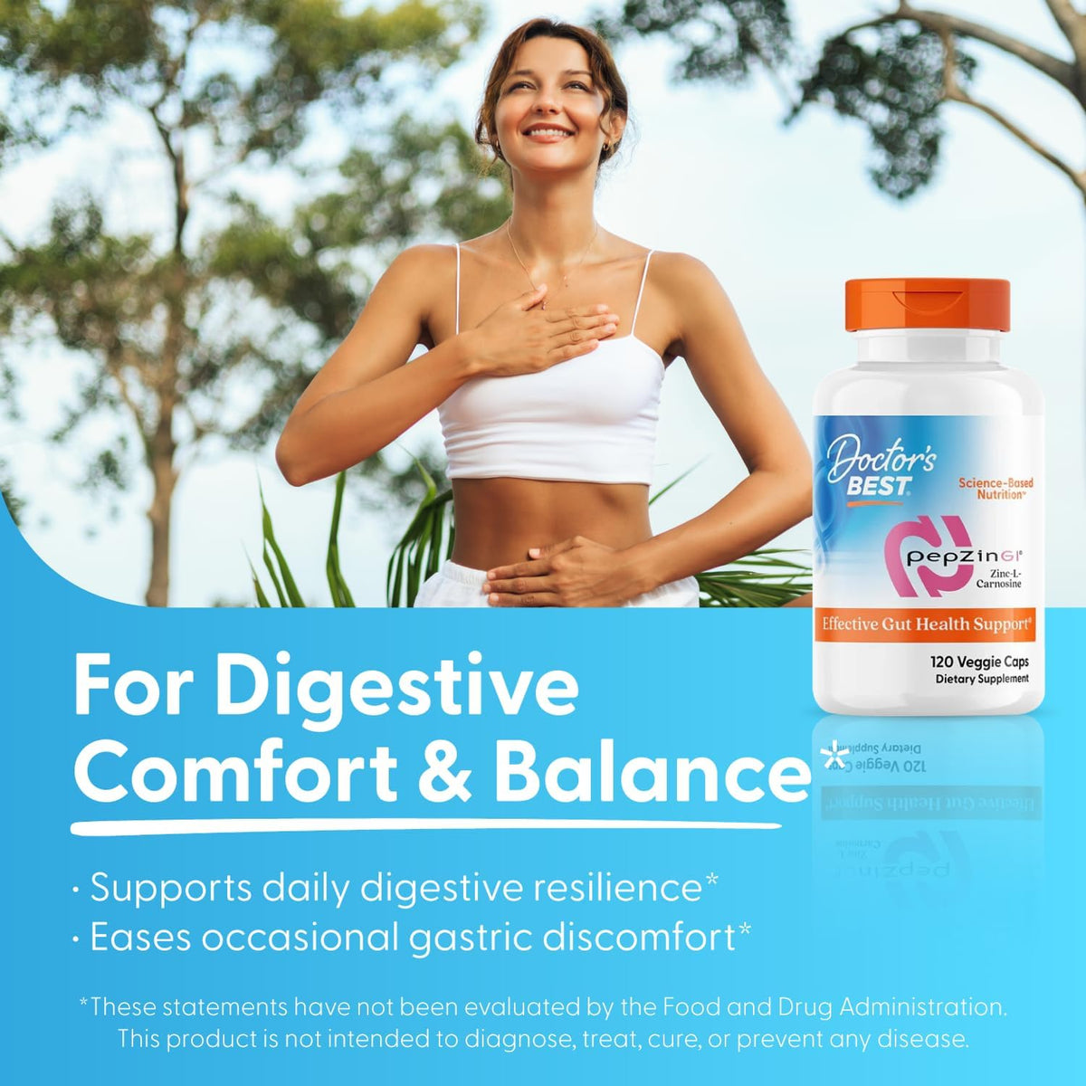 Doctor's Best PepZin GI – Zinc-L-Carnosine Complex for Digestive Support (120 Veg Capsules) - görsel 7