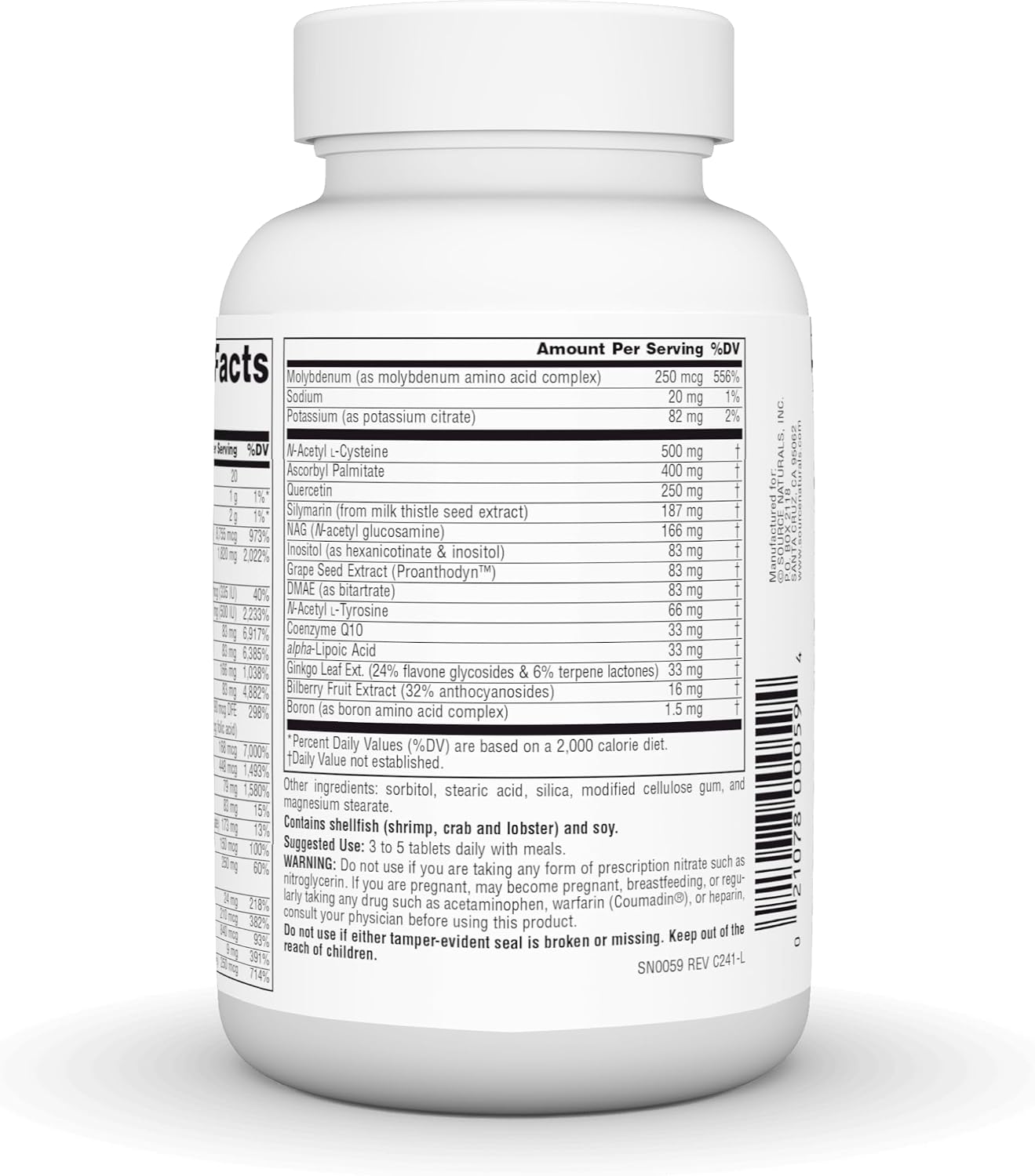 Source Naturals Elan Vital Multiple Vitamin - Comprehensive Multi-Nutrient Formula for Whole Body Support - 60 Tablets - görsel 4