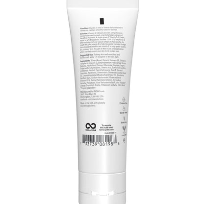 NOW Solutions Vitamin D-3 Cream 1,000 IU per Gram, High-Potency, Intense Moisture, 113 g