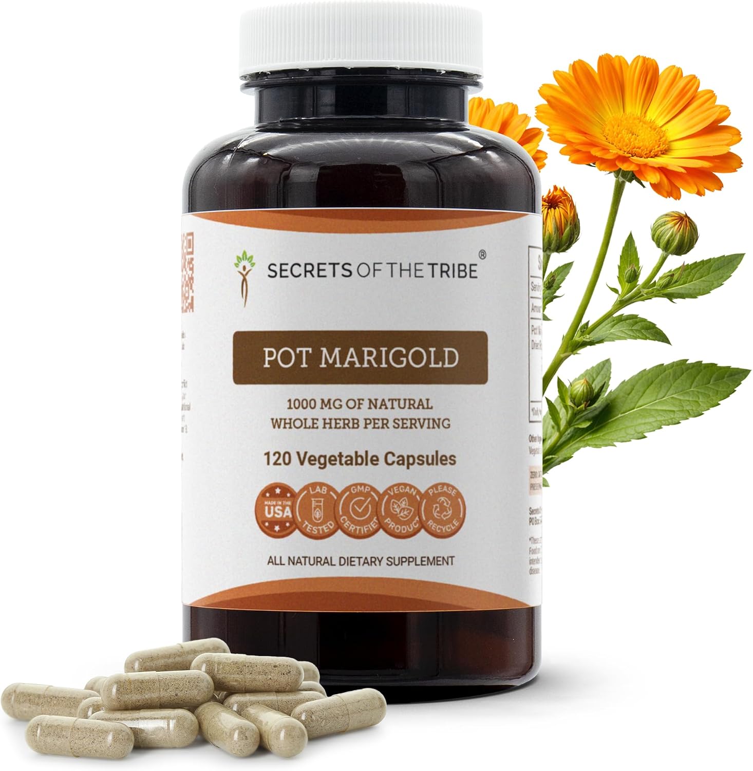 Secrets of the Tribe Pot Marigold – 60 Capsules, 1000 mg - görsel 6