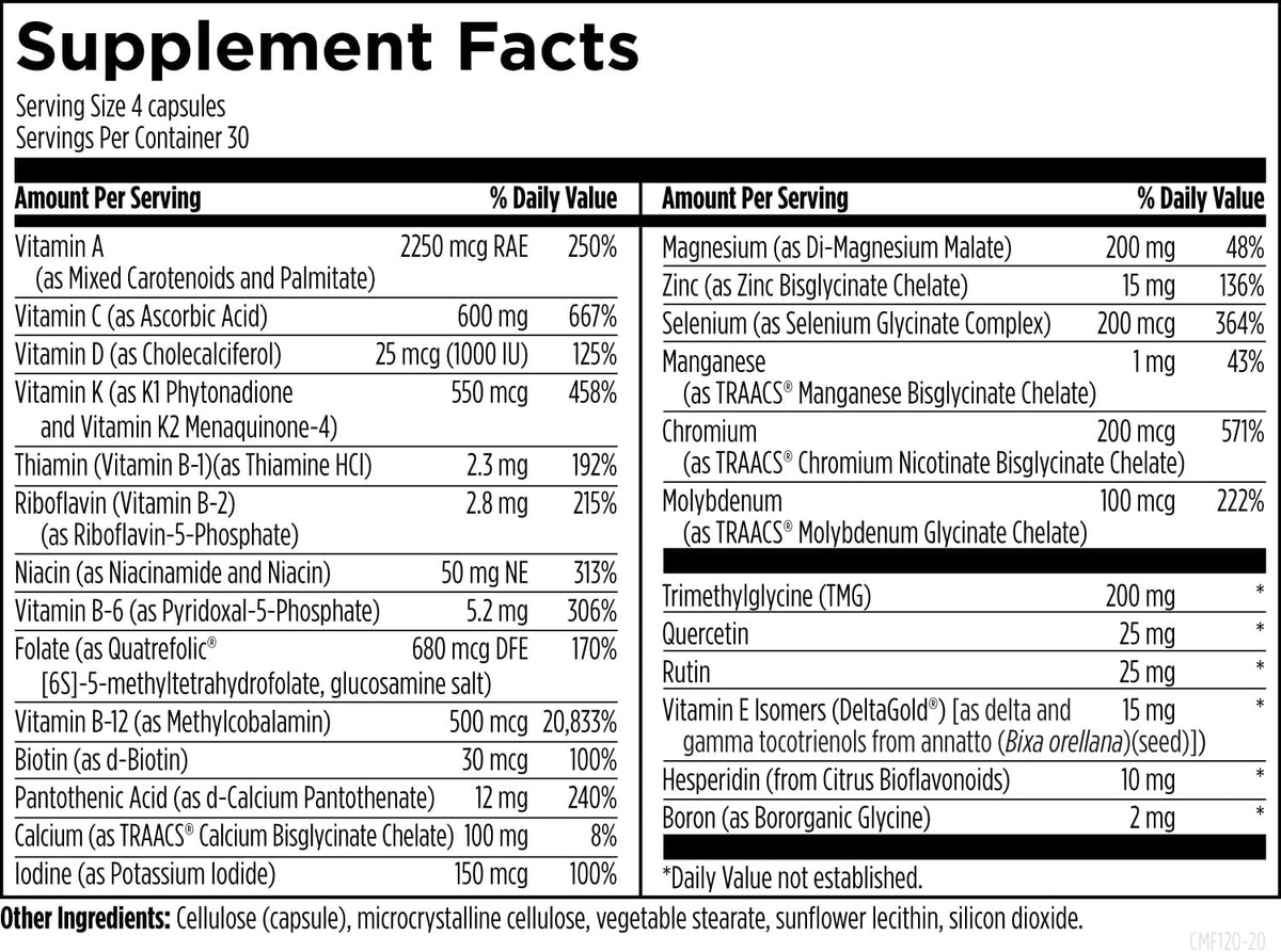DFH Complete Multi - Comprehensive Multivitamin Supplement with Folate, Vitamin D3, Chelated Minerals - görsel 3
