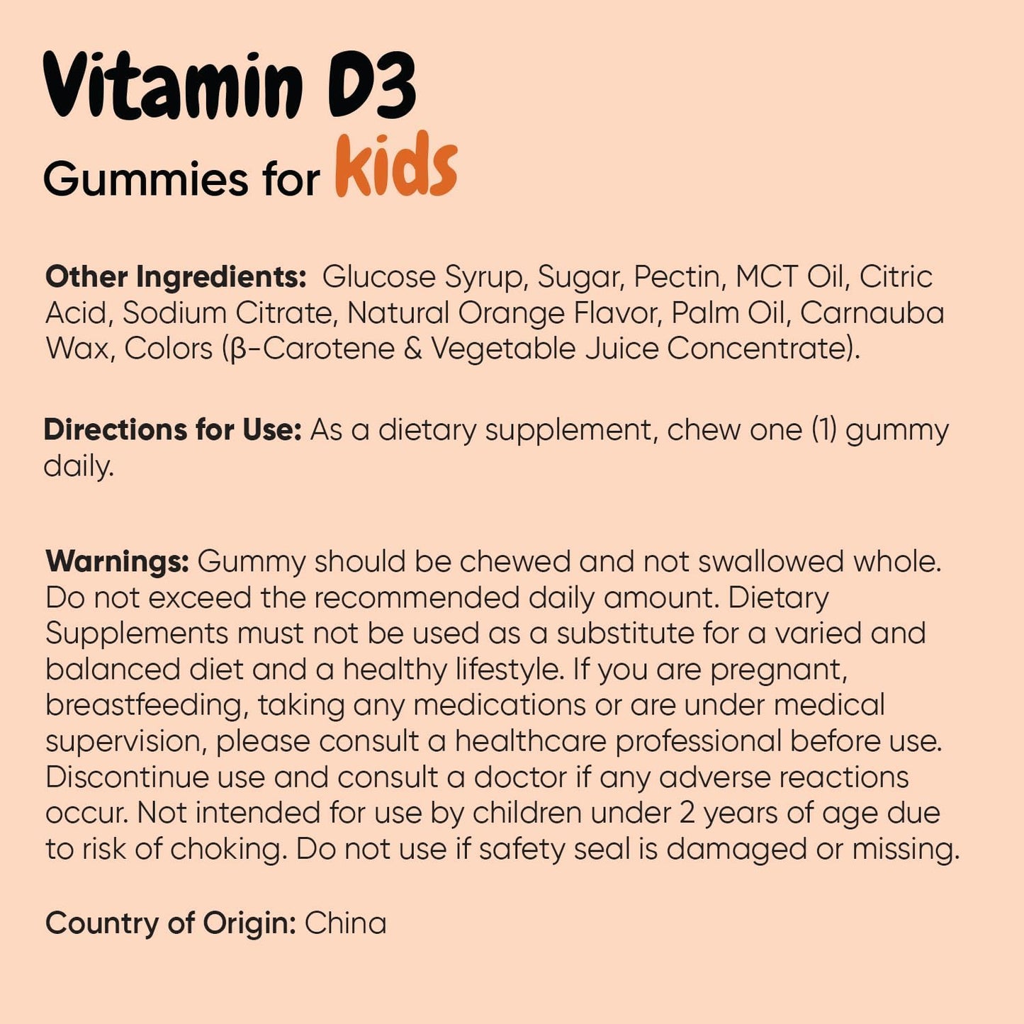 maxmedix Kids Vitamin D3 1000 IU Gummies, 120 Count (4-Month Supply) - görsel 5