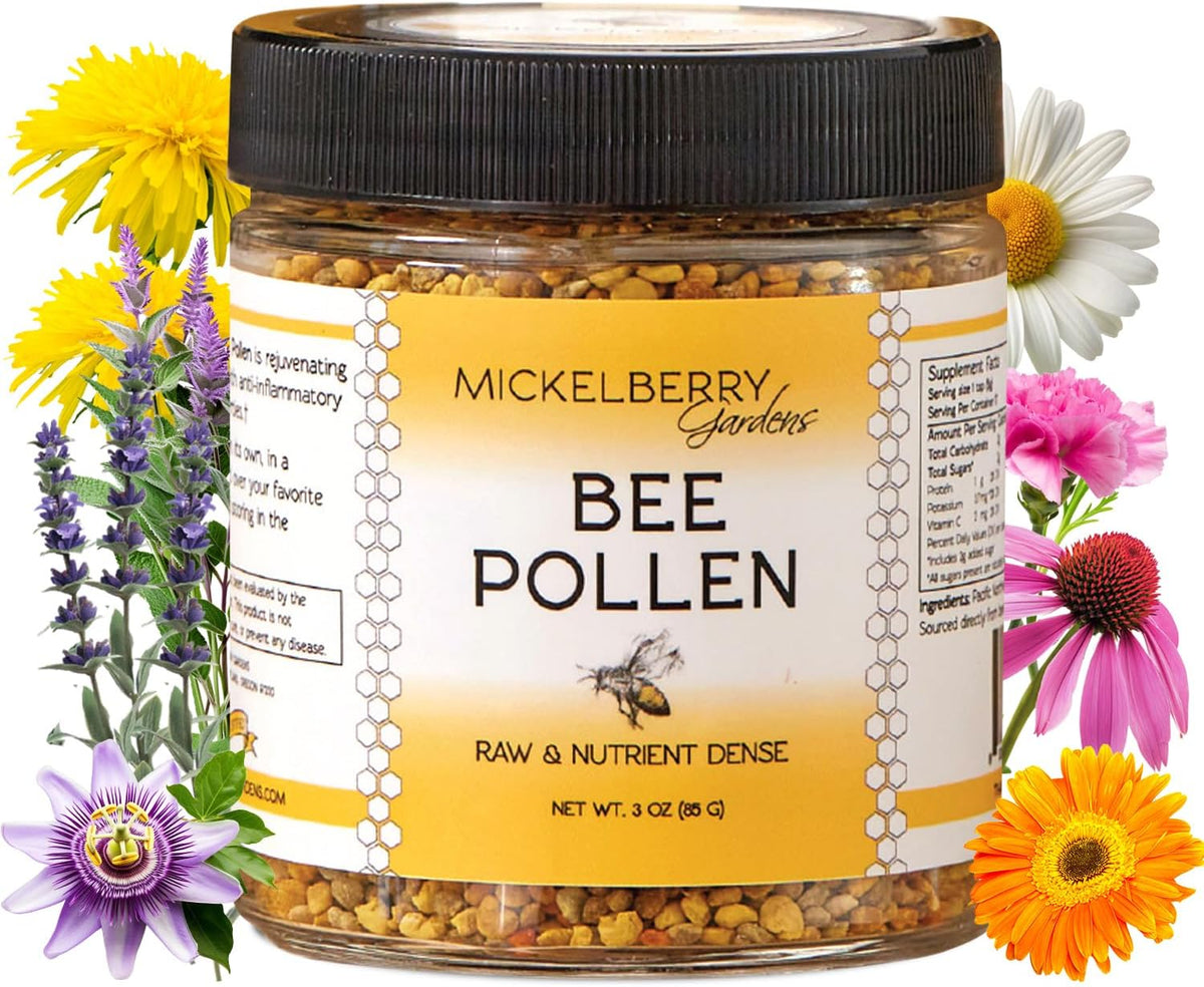 Mickelberry Gardens Bee Pollen Granules 6oz (170g) - Raw Superfood Rich in Protein - görsel 10