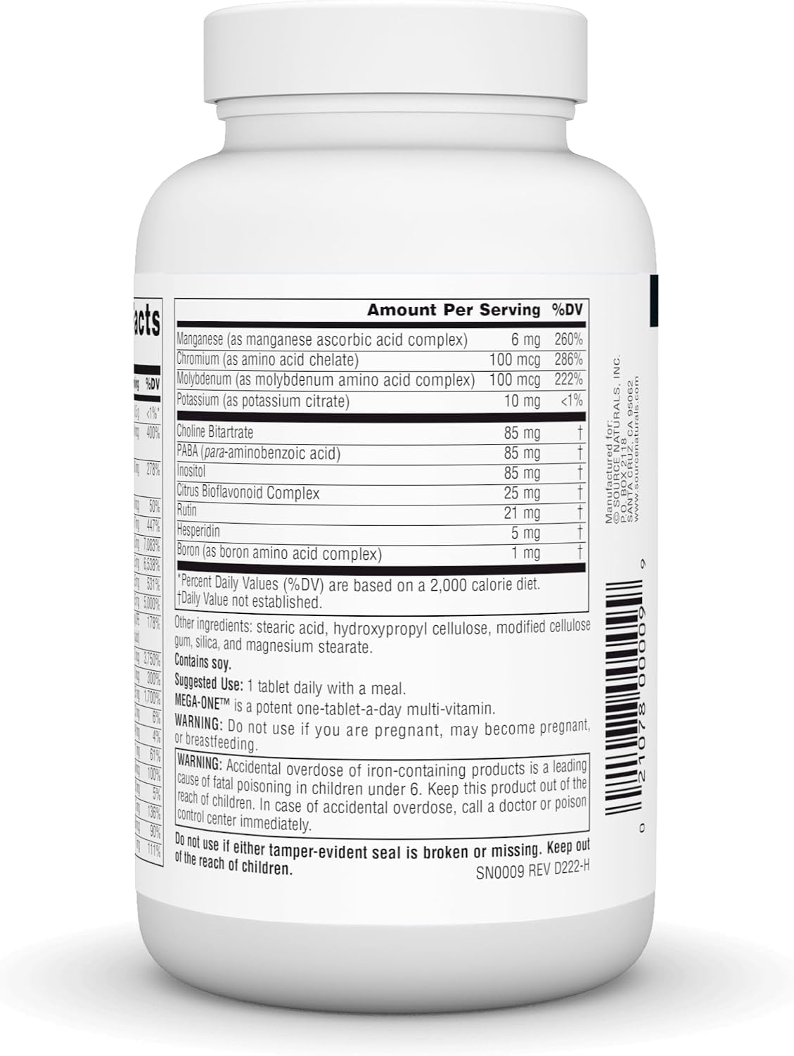 Source Naturals Mega-One Multi-Vitamin with Minerals - görsel 3