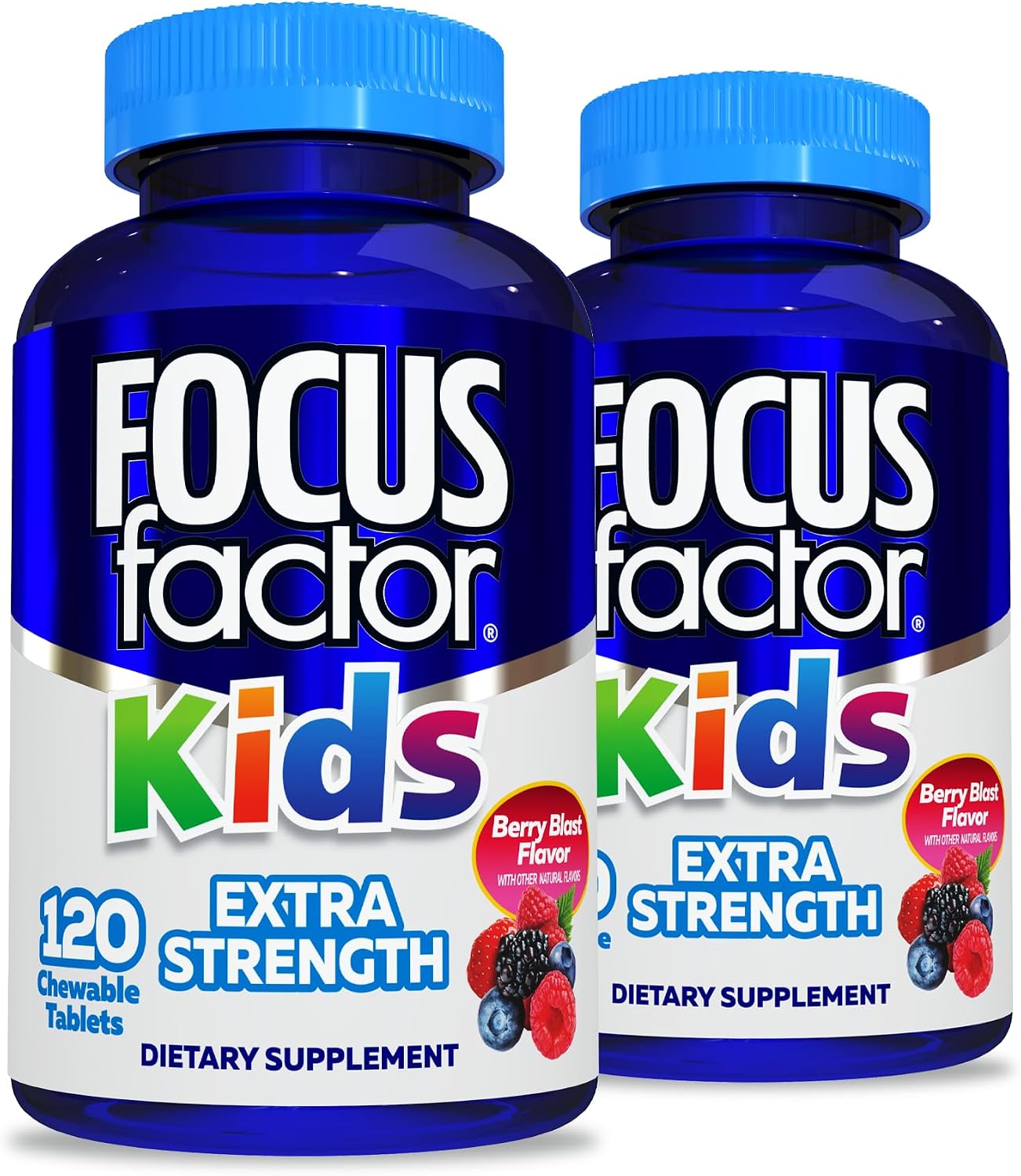 Focus Factor Kids Extra Strength Daily Chewable for Brain Health Support, 120 Chewables (Pack of 2) - görsel 1