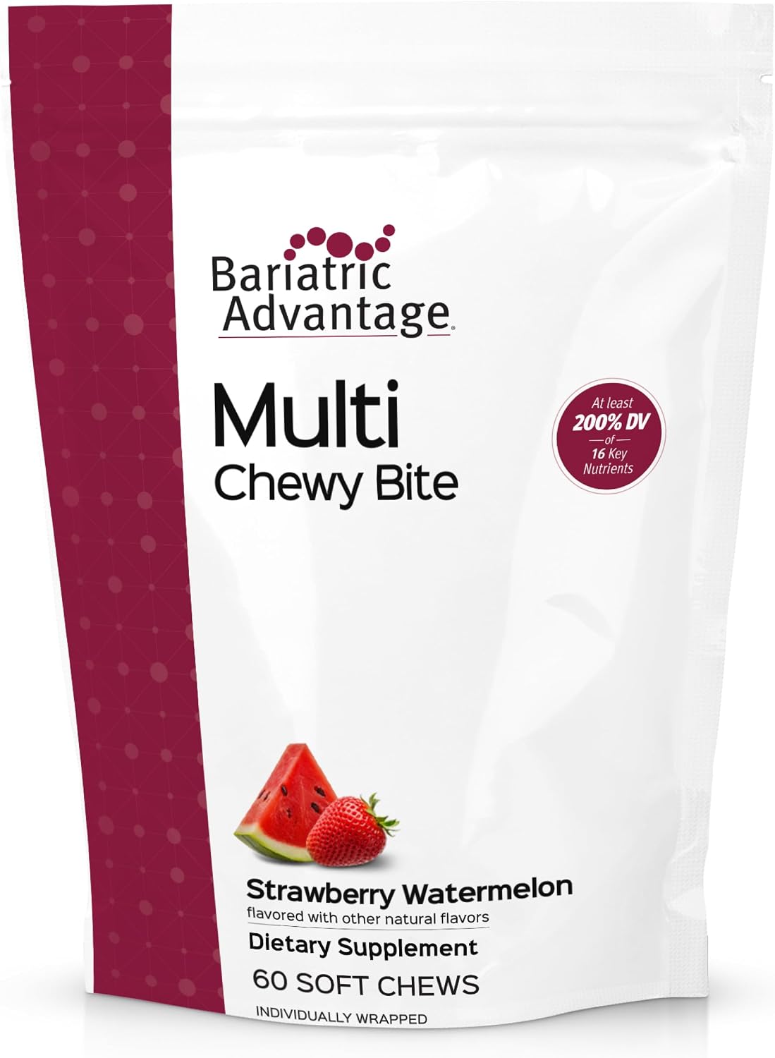 Bariatric Advantage Multi Chewy Bite - Strawberry Watermelon - 60 Count - görsel 1