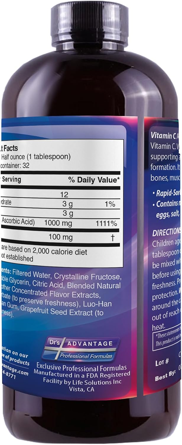 Liquid Vitamin C + Bioflavonoids 16oz - görsel 3