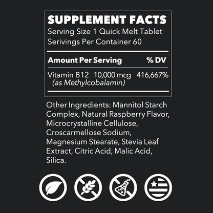 LifeSeasons Essentials Vitamin B12 10,000 – Bioactive methylcobalamin form for enhanced absorption – Image 2