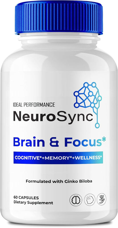 Neuro Sync Capsules - Advanced Formula Nootropic Supplement for Brain and Nerve Health Support, 60 Capsules