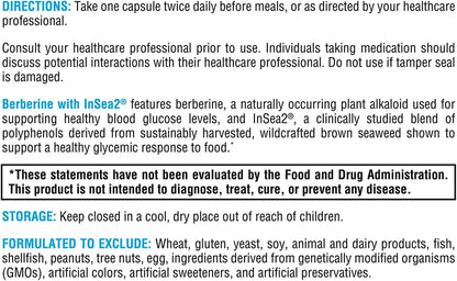XYMOGEN Berberine with InSea2 - Cellular Metabolic & Immune Support - 60 Capsules