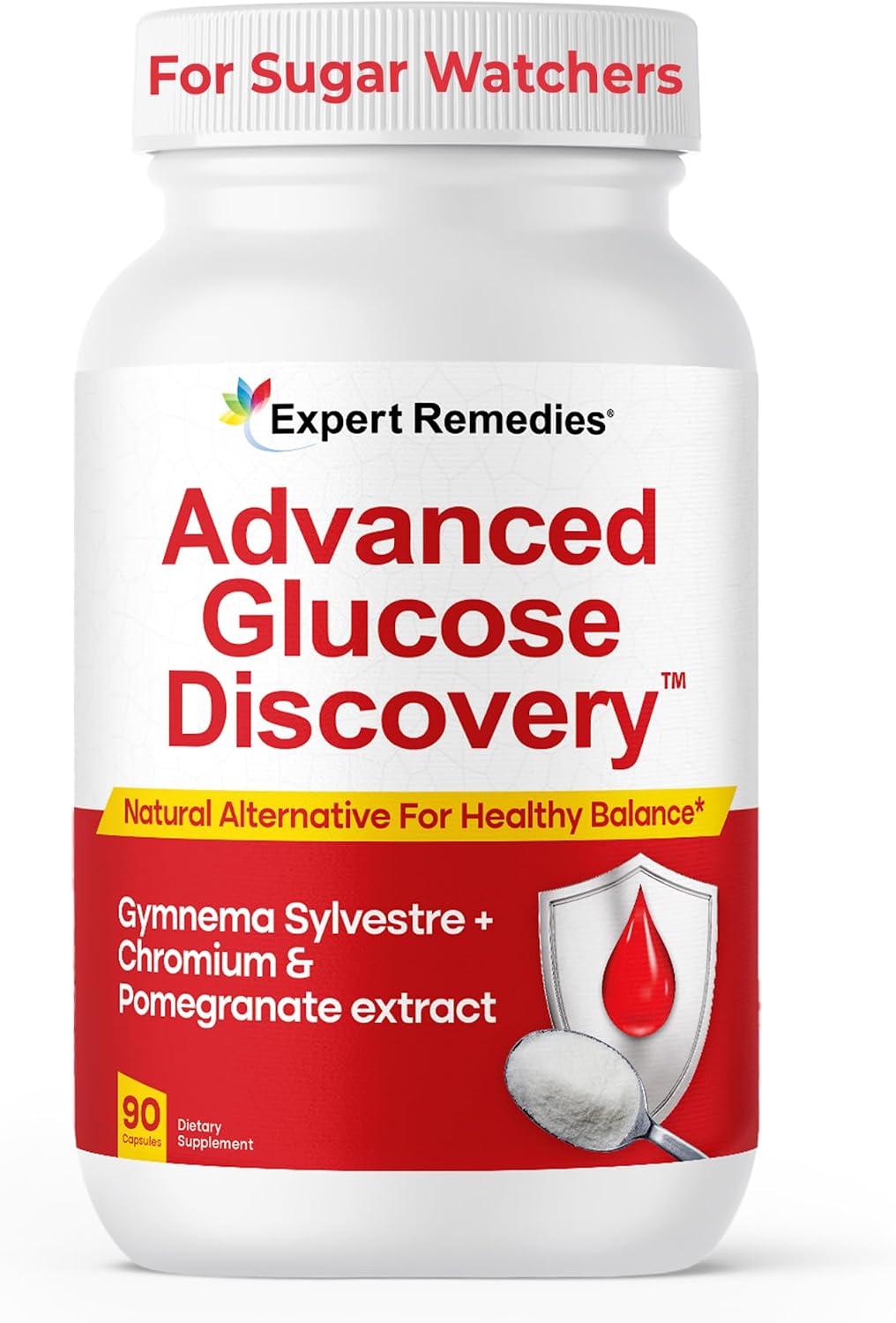 Advanced Glucose Discovery for Sugar Watchers – Gymnema Sylvestre, Pomegranate & Chromium Food Supplement – 90 Vegan Capsules - görsel 1