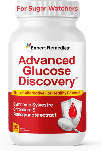 Advanced Glucose Discovery for Sugar Watchers – Gymnema Sylvestre, Pomegranate & Chromium Food Supplement – 90 Vegan Capsules