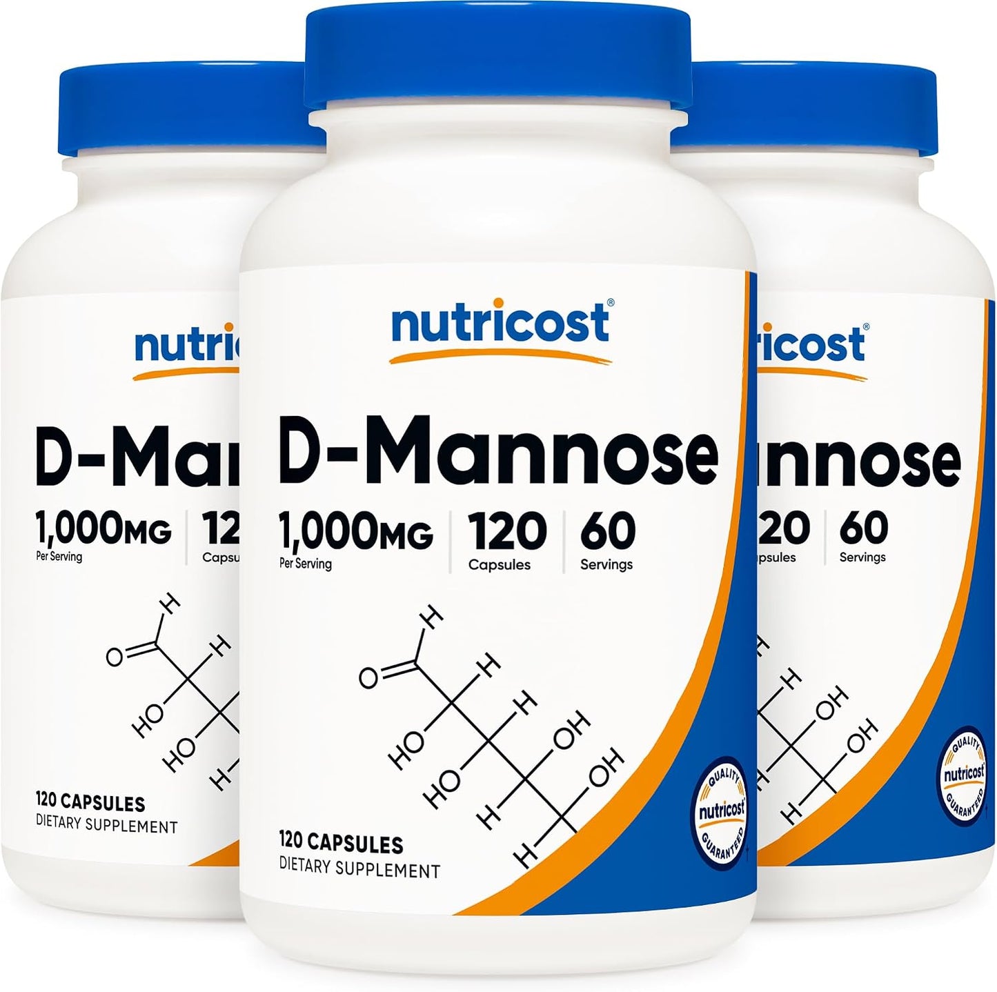 Nutricost D-Mannose 1000mg per Serving, 120 Capsules - Urinary Tract Health - görsel 9