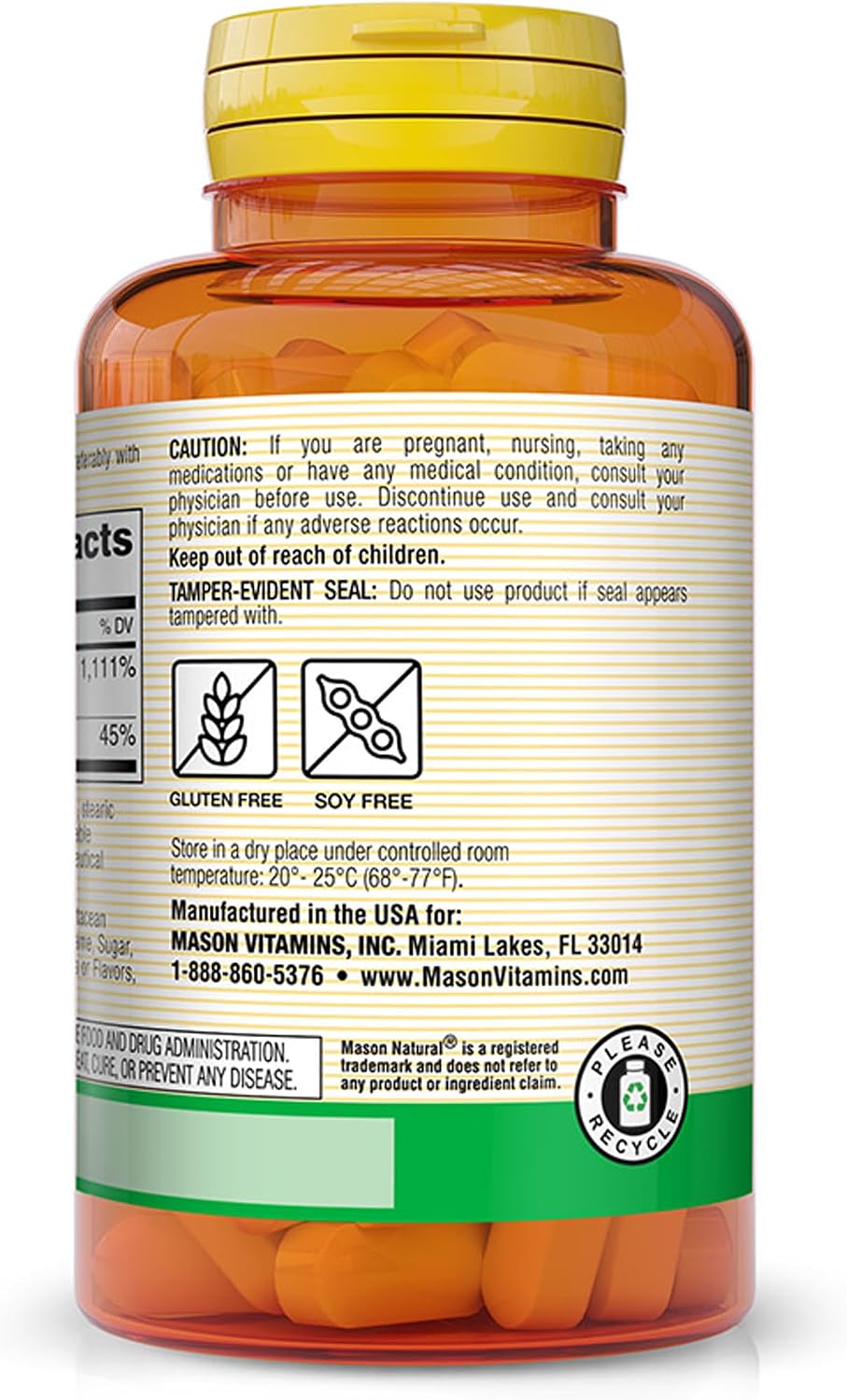 Mason Natural Vitamin C 1000 mg with Rose Hips and Zinc, 100 Caplets - görsel 3
