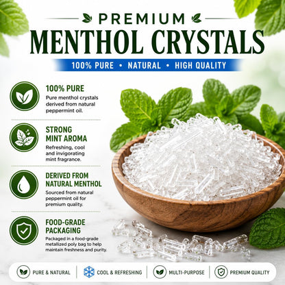 GreenHealth Premium Menthol Crystals – 453 g – 100% Pure Natural