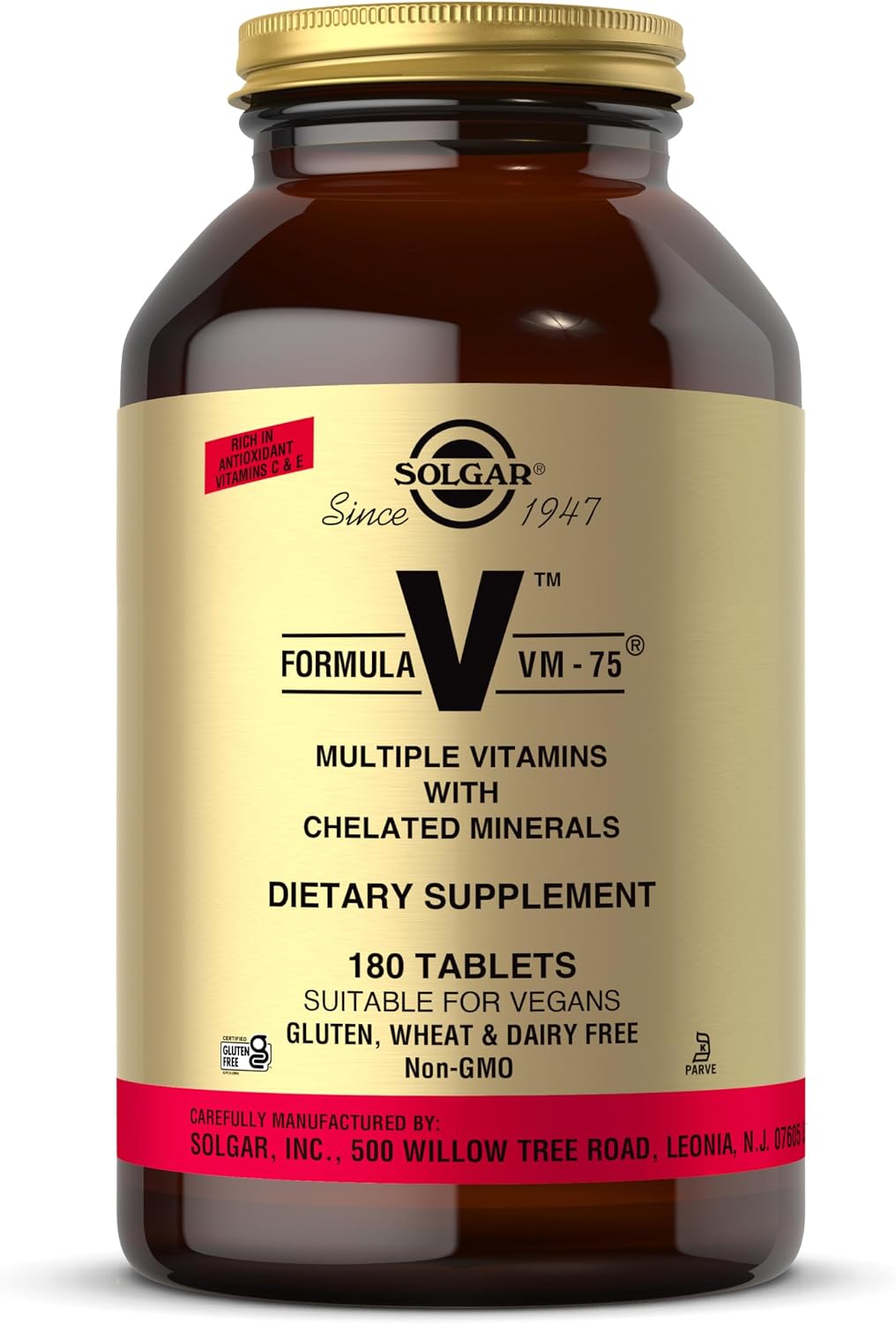 Solgar Formula VM-75 Multivitamin with Chelated Minerals - 180 Tablets - görsel 1