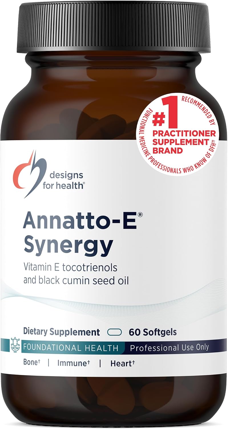 Designs for Health Annatto-E Synergy - Tocotrienols with Black Cumin Seed Oil | Gamma + Delta Tocotrienols | 60 Softgels - görsel 1