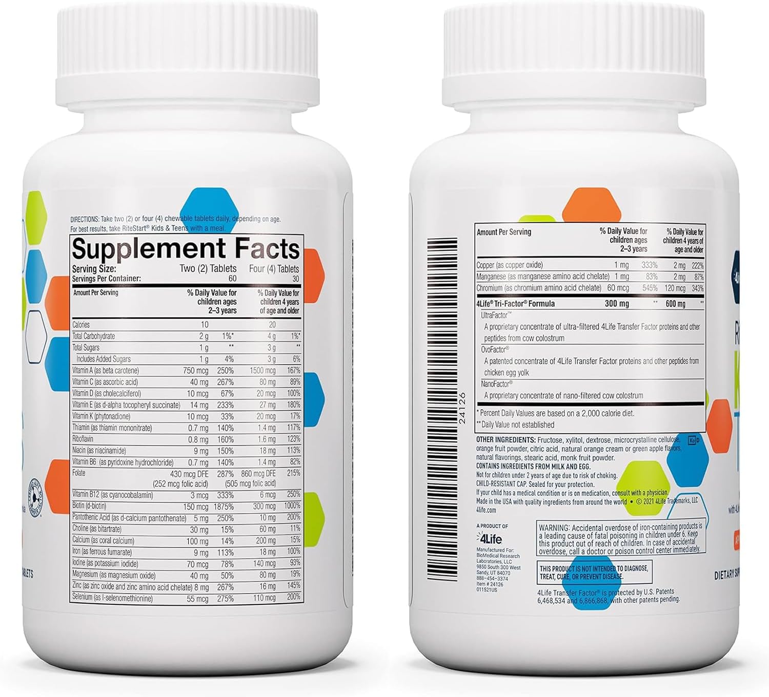 4Life RiteStart Kids and Teens Multivitamin Chewables – 120 Tablets - görsel 2
