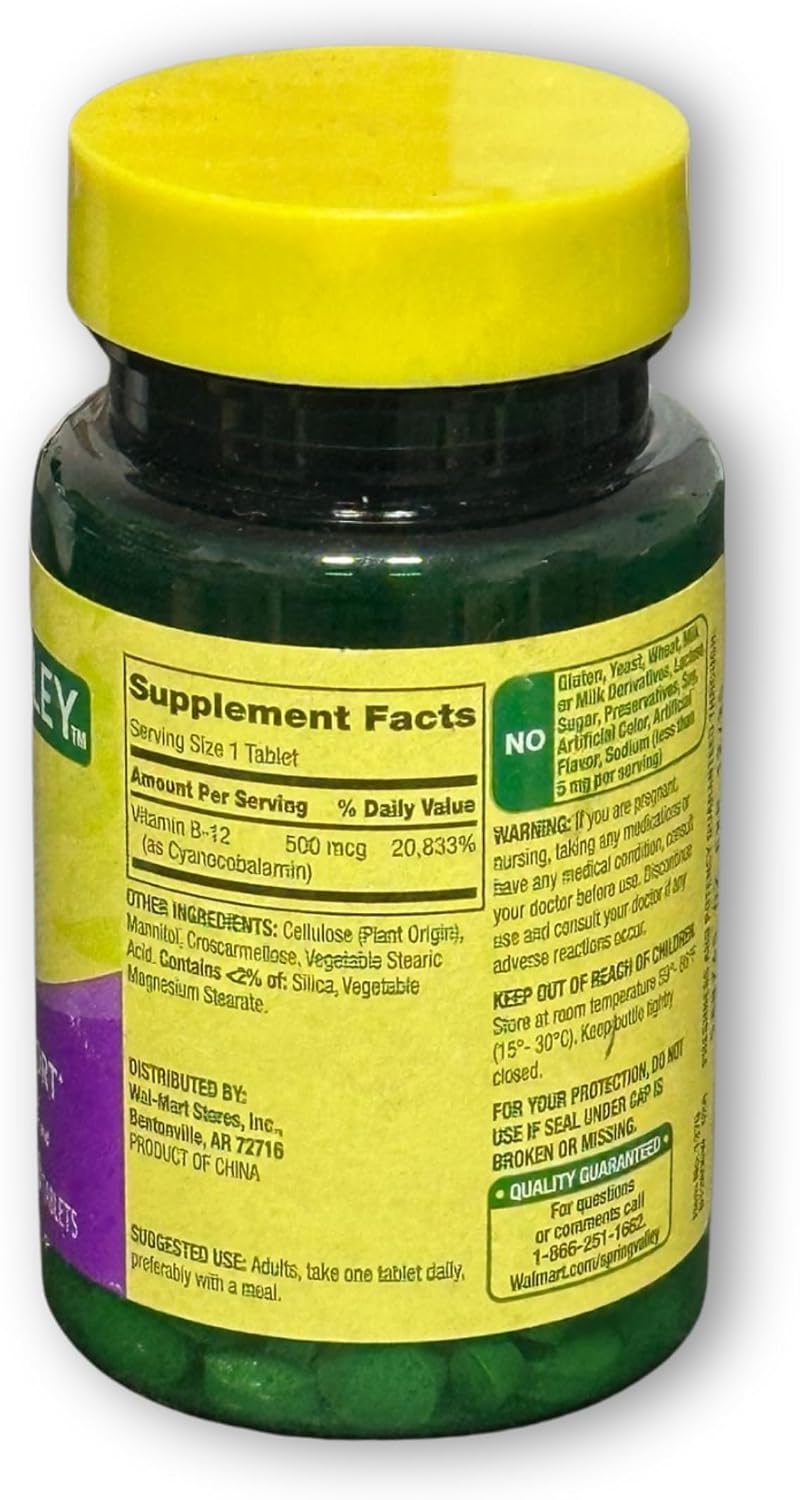 Fusion Shop Store B12 500mcg - 100 Tablets - görsel 6