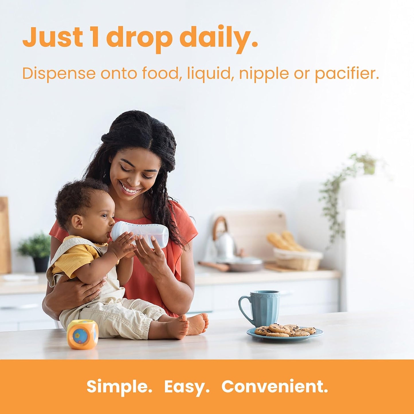 Mother's Promise Organic Baby Vitamin D Drops | 100% Plant Based | Healthy Growth & Bone Development | Age New-born+ | 180 Servings | Baby Vitamin D3 Liquid for Infants & Toddlers | 400 IU for Babies - görsel 2