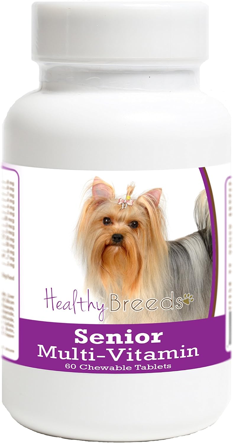 Healthy Breeds Yorkshire Terrier Senior Dog Multivitamin Tablets, 60 Count - görsel 1