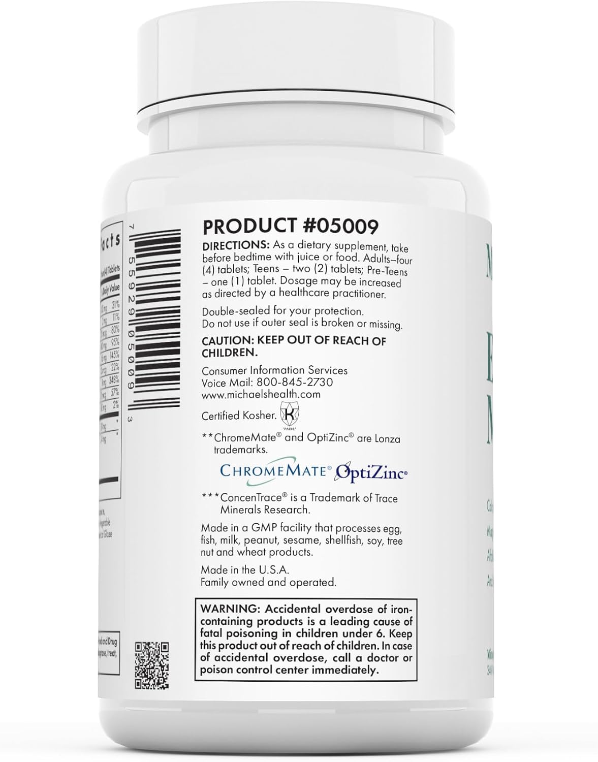Michael's Health Naturopathic Programmes Essential Minerals - 120 Vegetarian Tablets - görsel 3