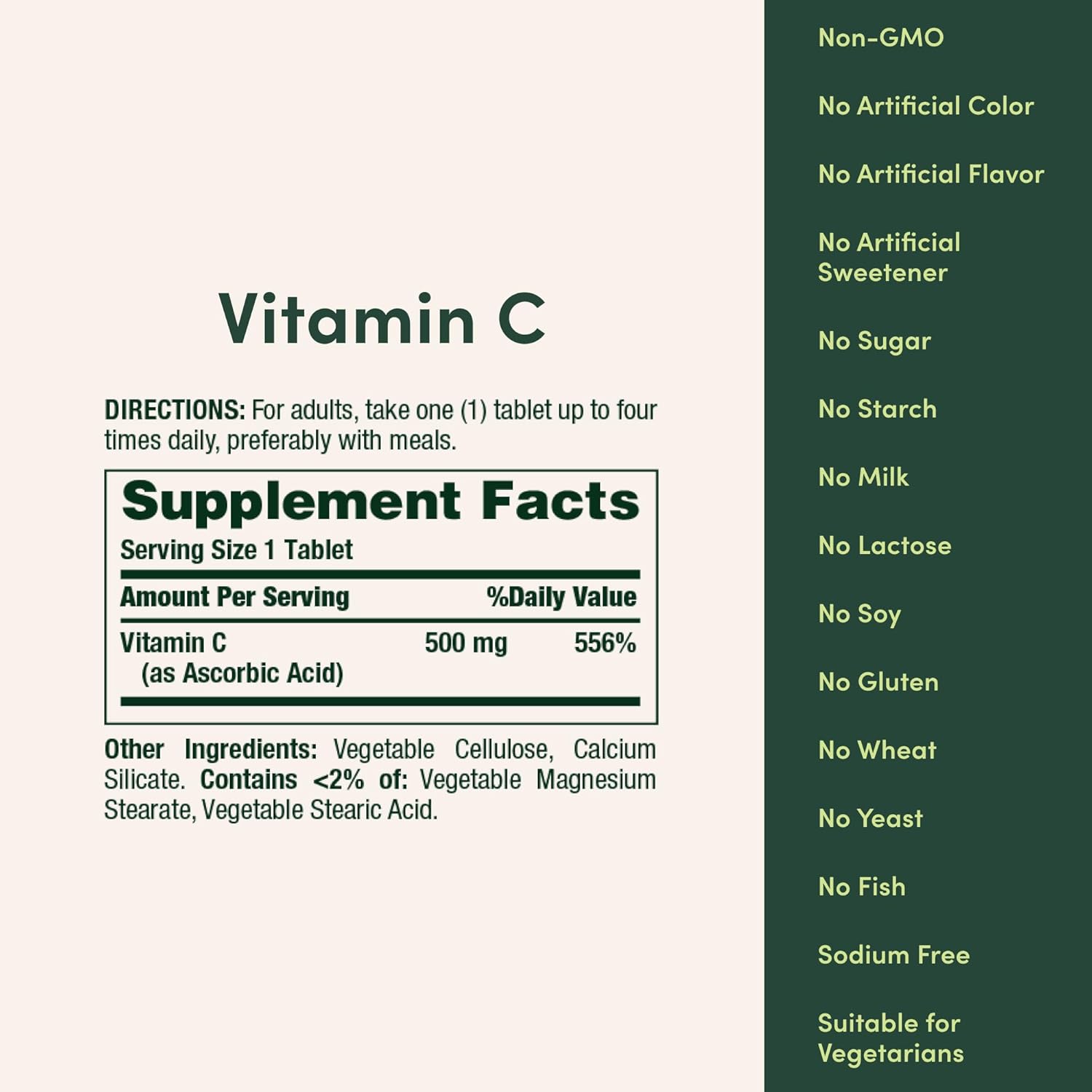 Nature's Bounty Vitamin C 500mg, Immune Support Supplement, 250 Vegetarian Tablets - görsel 5