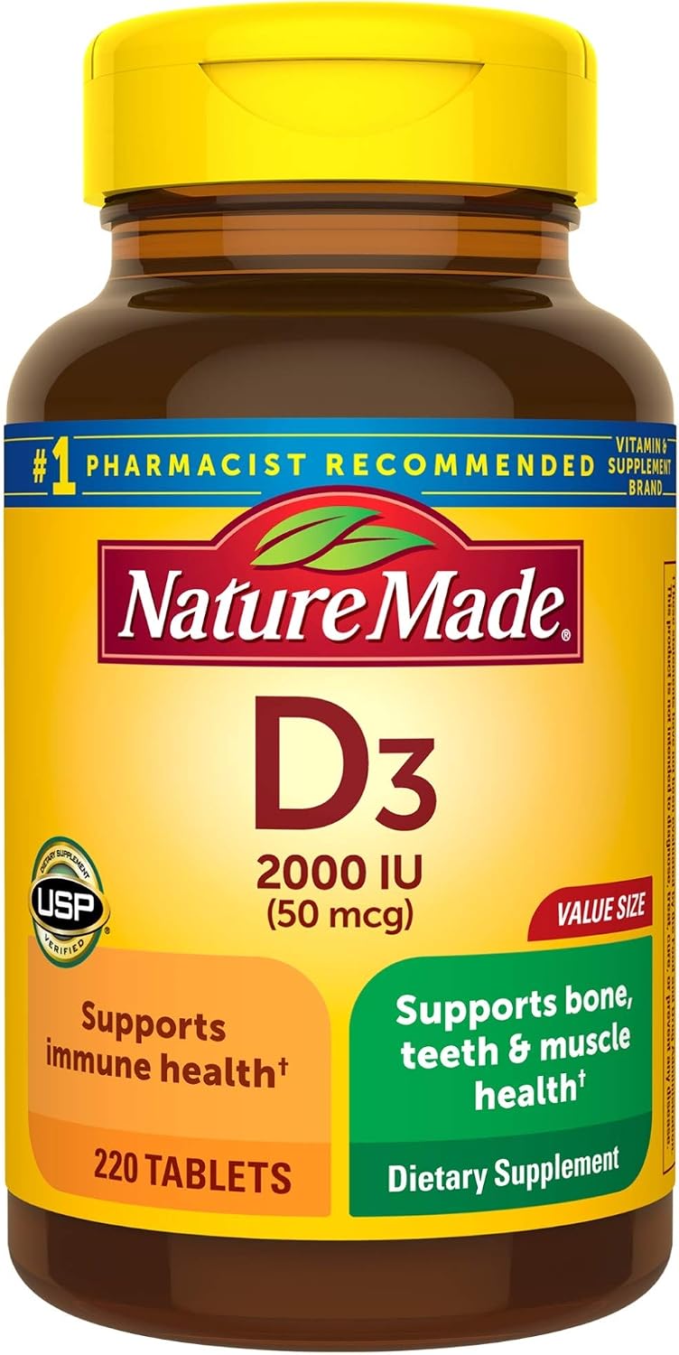 Nature Made Vitamin D3 2000 IU (50 µg) Tablets - 100 Count - görsel 10