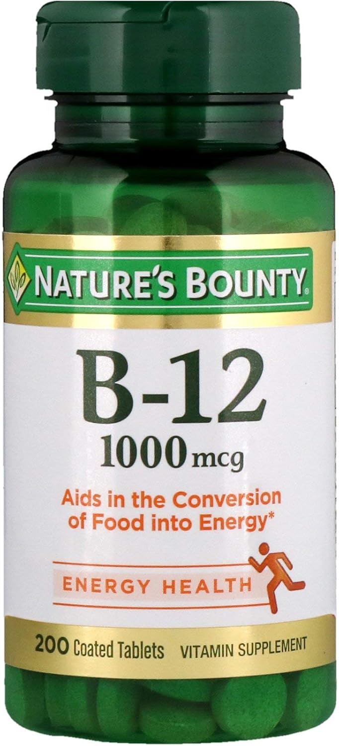 Nature's Bounty B-12 1000mcg Tablets, 200 Tablets - görsel 1