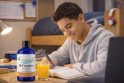 Liquid B-Complex with Vitamin C - 473 ml | Fast-Absorbing Methylated B Vitamins