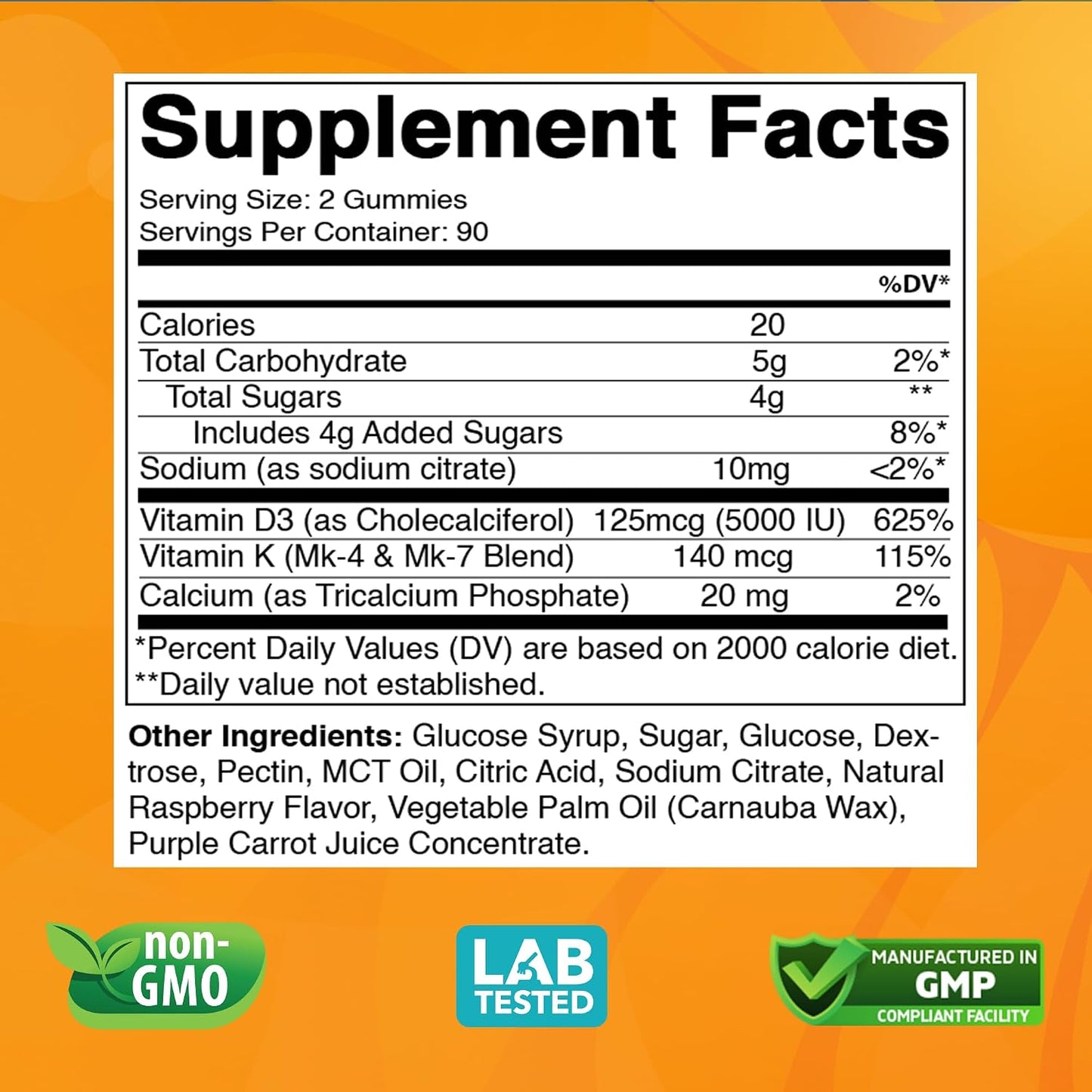 Vitabod Vitamin D3 + K2 Gummies – Bone & Heart Health Support – 180 Pectin-Based Vegan Gummies - görsel 2