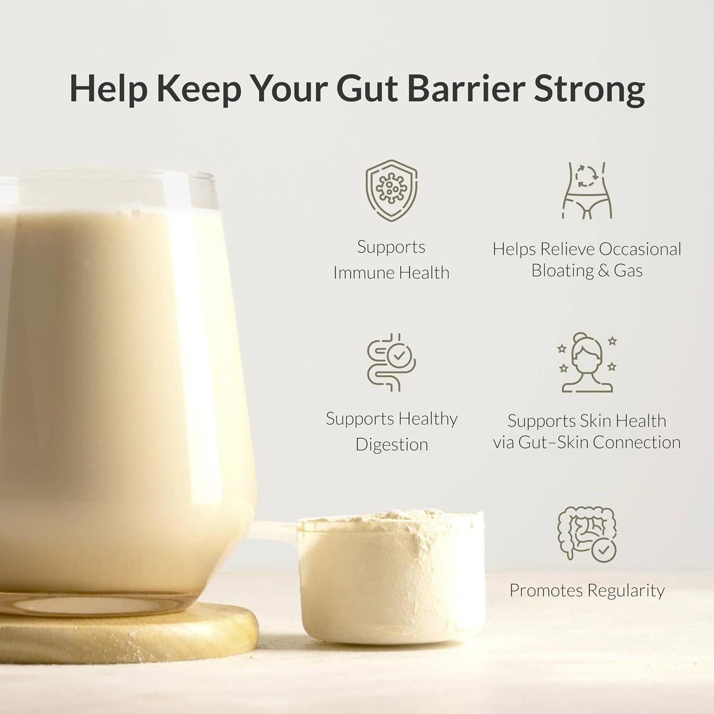 Microbiome Breakthrough Gut Support Powder – Vegetarian Vanilla – with Probiotics, Prebiotics and IgY Max – 30 Servings - görsel 2