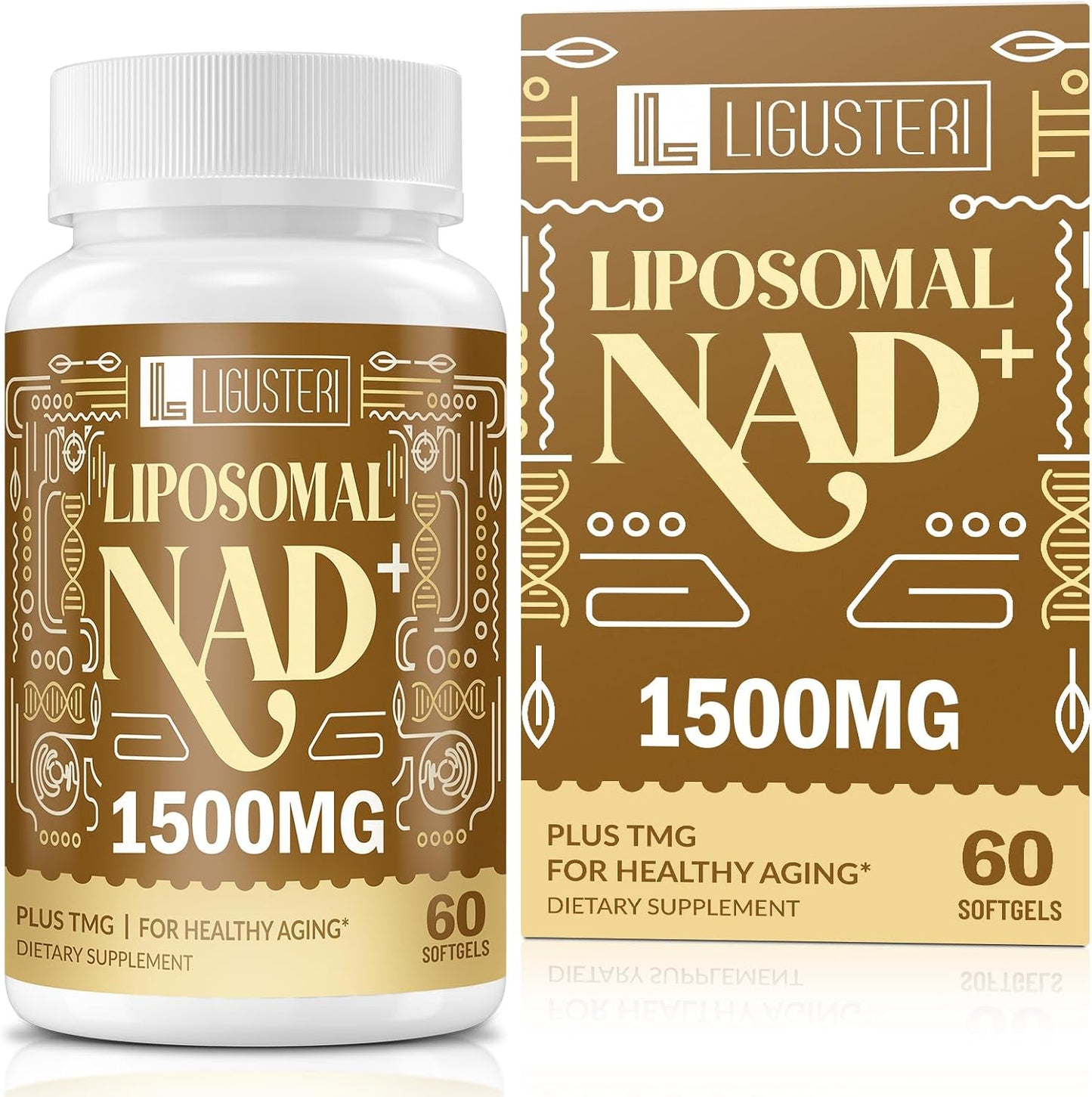 LIGUSTERI 1500 mg Liposomal NAD+ with TMG, 98%+ Absorption, 60 Softgels - görsel 1
