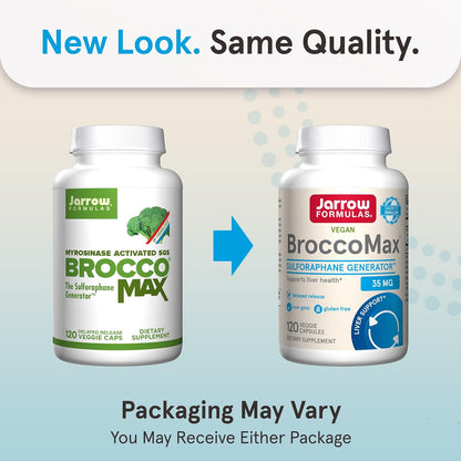 Jarrow Formulae BroccoMax Sulforaphane Generator 35 mg, 120 Delayed Release Veggie Capsules