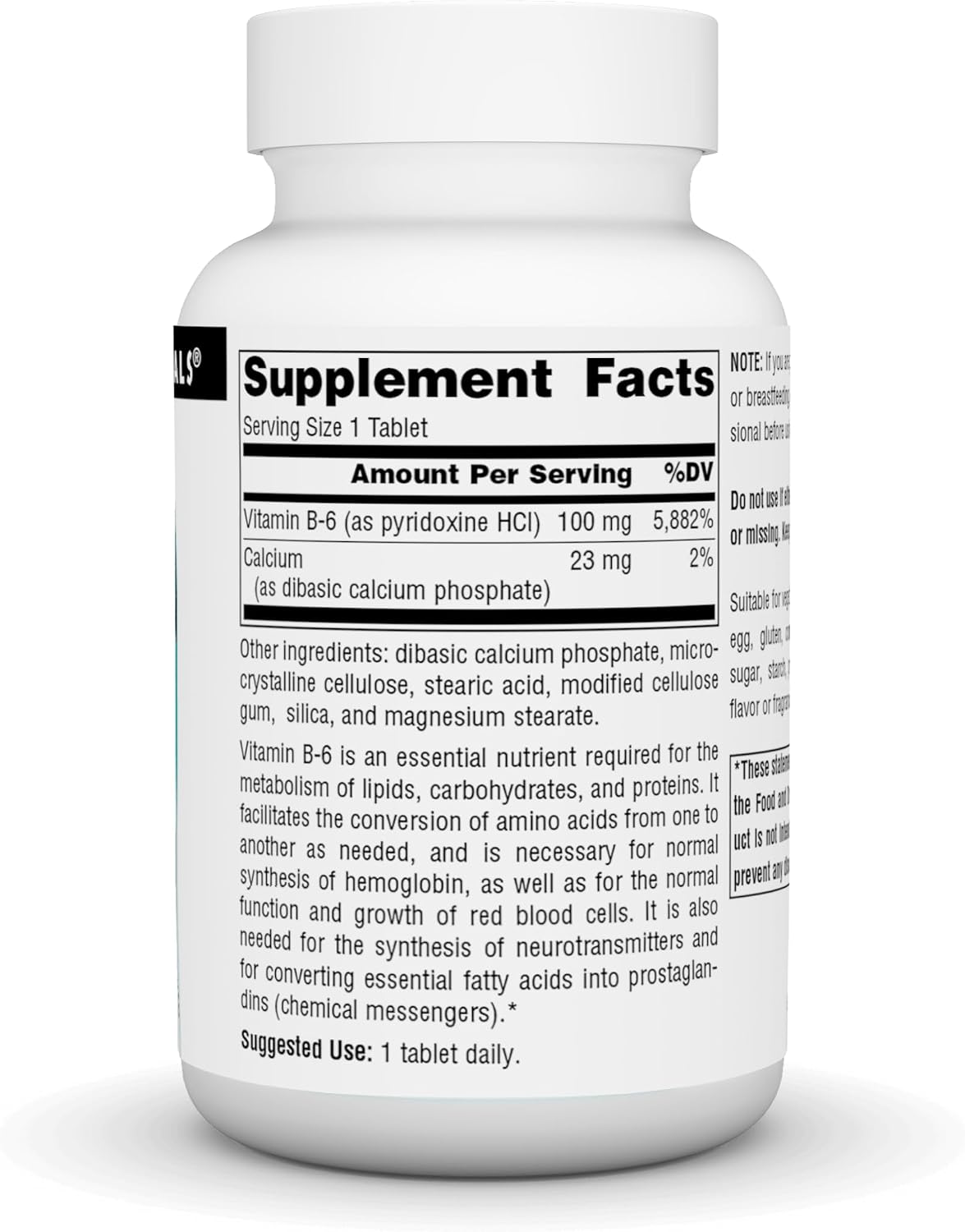 Source Naturals Vitamin B6, 100 mg, for Immune Support – 250 Tablets - görsel 2