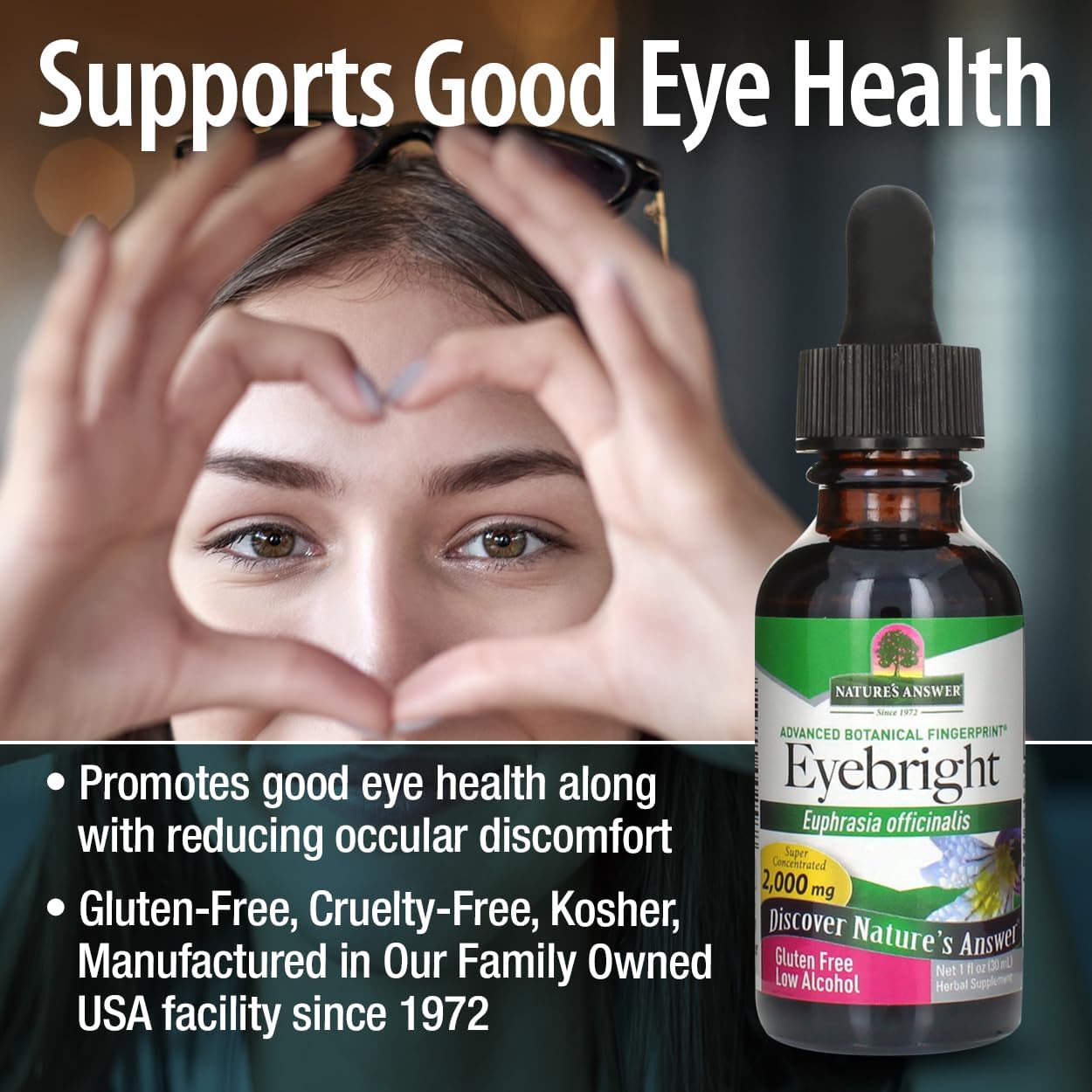 Nature's Answer Eyebright Herb with Organic Alcohol, 1 fl oz (30 ml) - görsel 3