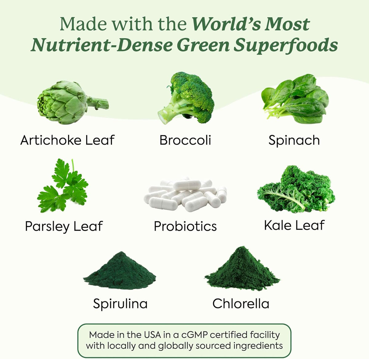 Plant People WonderGreens Veggie Gummies - Super Greens with Probiotics, Green Apple (60 Gummies) - görsel 3