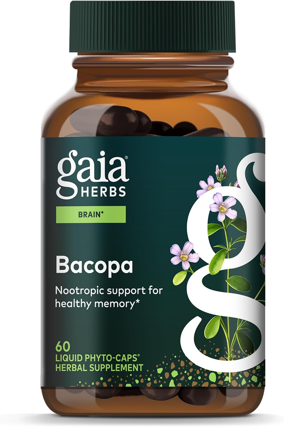 Gaia Herbs Bacopa – Brain & Cognitive Support Herbal Supplement - görsel 1